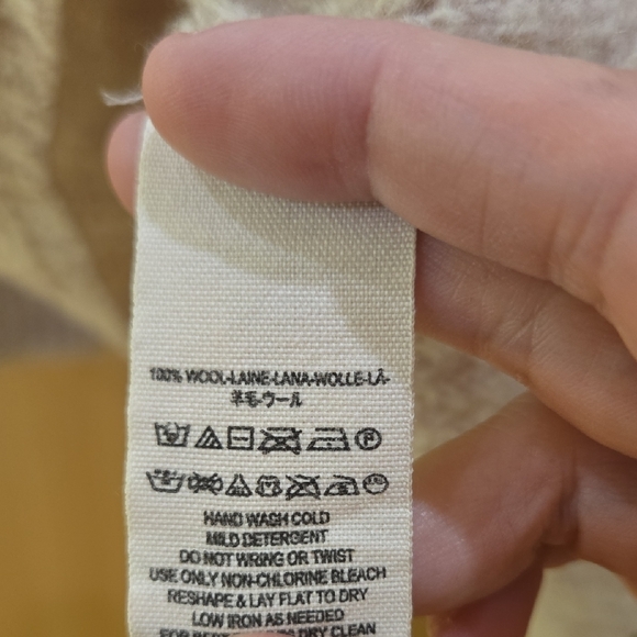 Free People Waffle Neutral Cowl Neck Sweater, M, GUC, Hygge Vibes, Neutral Comfy - Picture 10 of 11